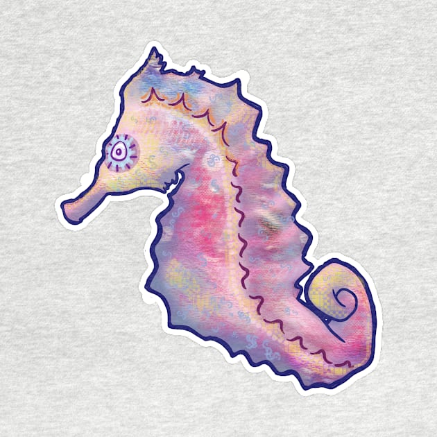 Watercolor Seahorse by saradaboru